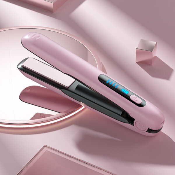 Portable Wireless Hair Straightener & Curler 2-in-1, USB Rechargeable, 4 Heat Levels, 5000mAh - Image 4