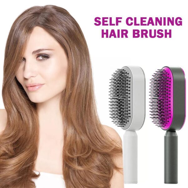 3D Hair Growth Comb for Women, Self-Cleaning Hairbrush, Scalp Massager, Anti-Hair Loss