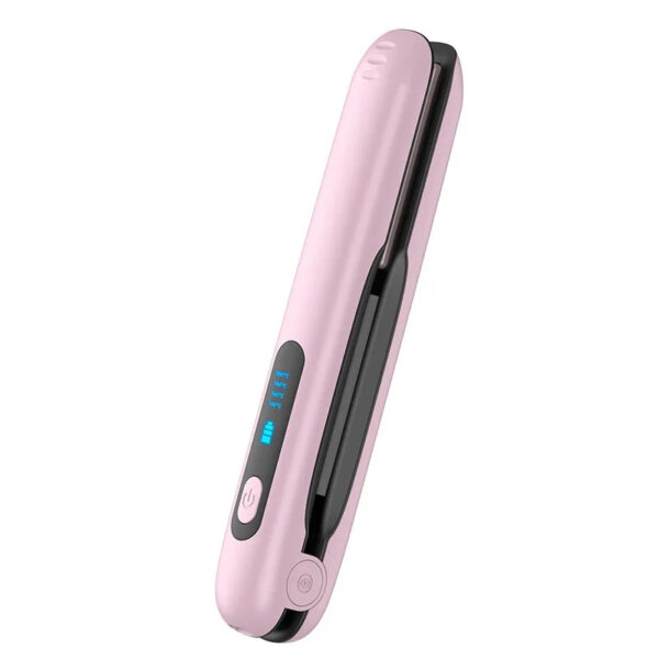 Portable Wireless Hair Straightener & Curler 2-in-1, USB Rechargeable, 4 Heat Levels, 5000mAh - Image 2