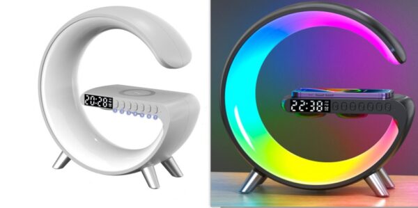 G Shaped LED Lamp With Bluetooth & Wireless Charger For Home - Image 4