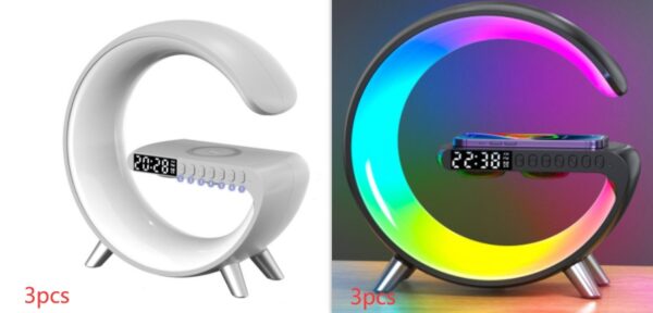 G Shaped LED Lamp With Bluetooth & Wireless Charger For Home - Image 7