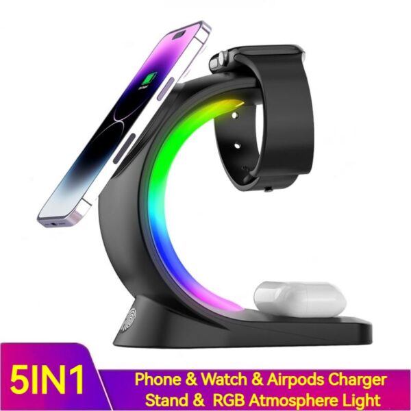 4-in-1 Magnetic Wireless Charger – Fast Charging for iPhone, AirPods, and Apple Watch - Image 4