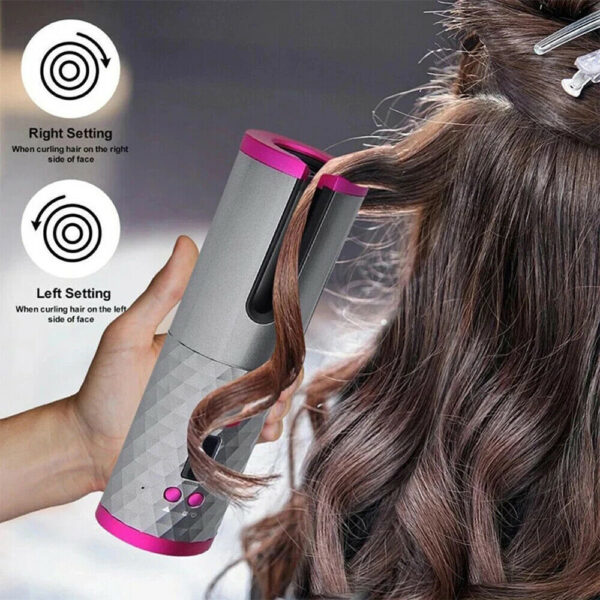 LCD Display Cordless Automatic Rotating Hair Curler, USB Rechargeable, Fast Curling with Safe Comb - Image 10