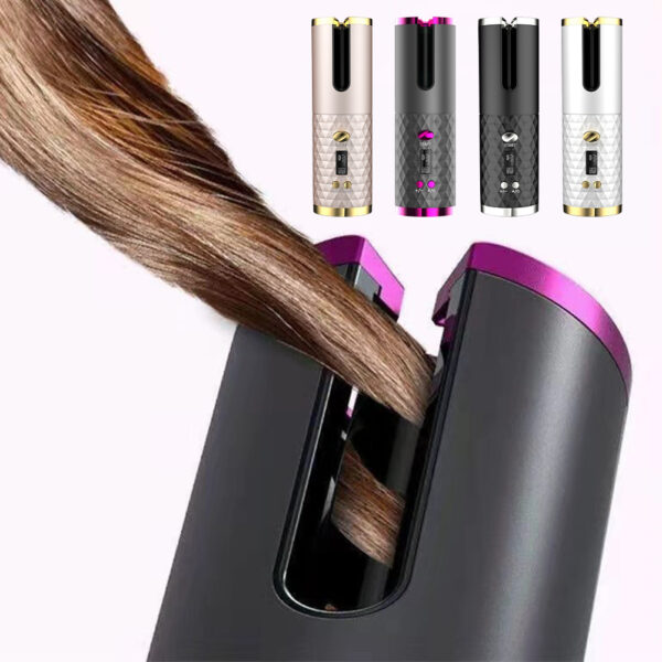 LCD Display Cordless Automatic Rotating Hair Curler, USB Rechargeable, Fast Curling with Safe Comb - Image 9