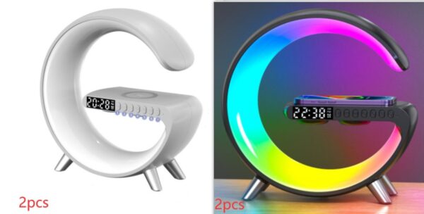 G Shaped LED Lamp With Bluetooth & Wireless Charger For Home - Image 5