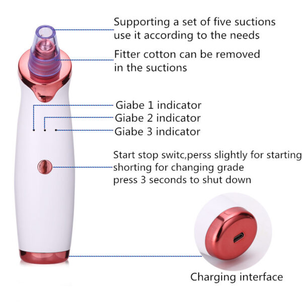 Blackhead and  Black Dot Remover Acne Vacuum Suction Tool - Image 6