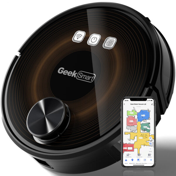 Geek Smart L8 Robot Vacuum Cleaner And Mop With Wi-Fi