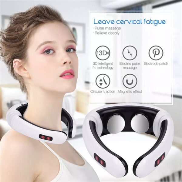 Electric  Pulse Neck Massager Magnetic Therapy Vertebra